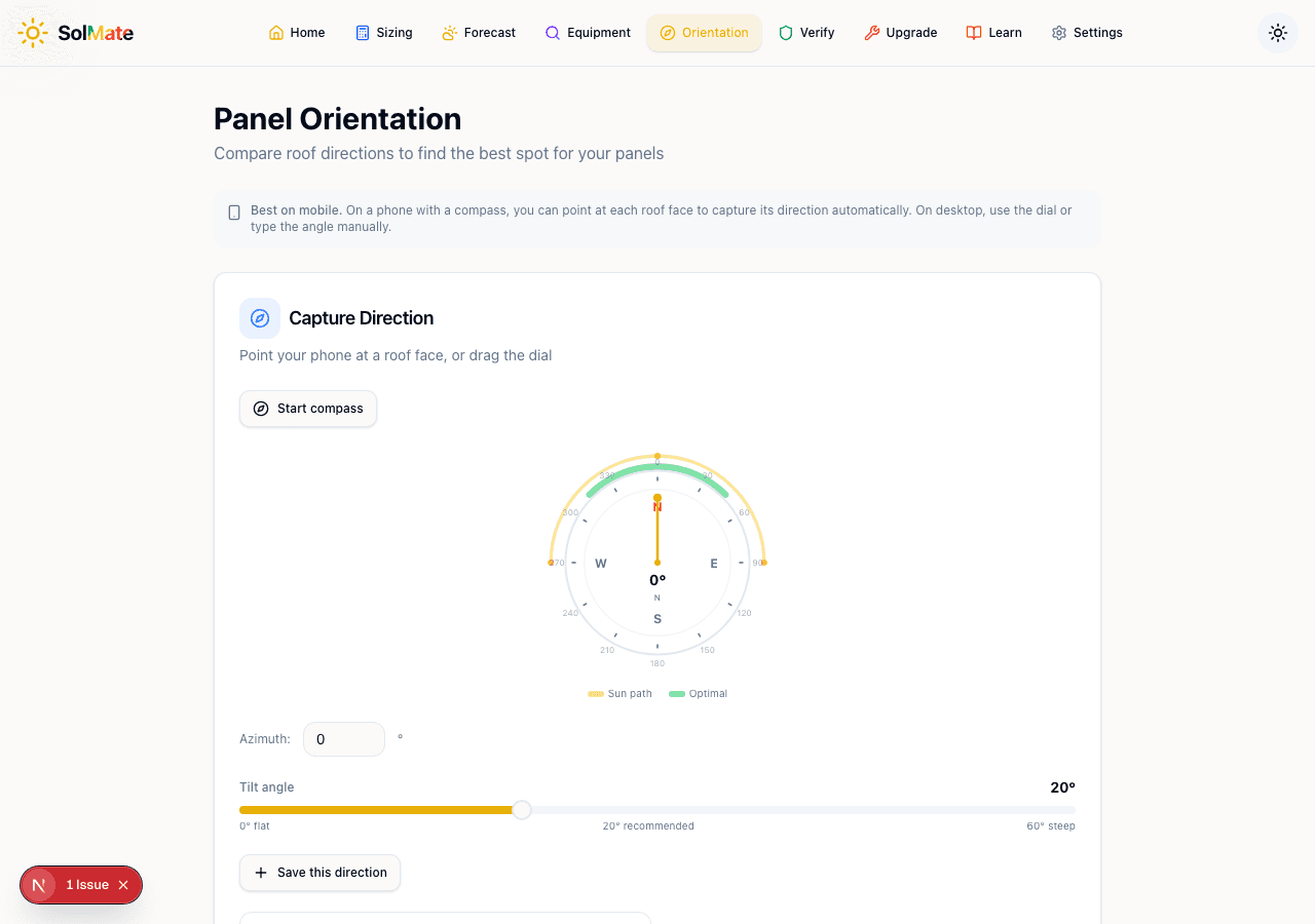 Setting Up Your Panel Orientation